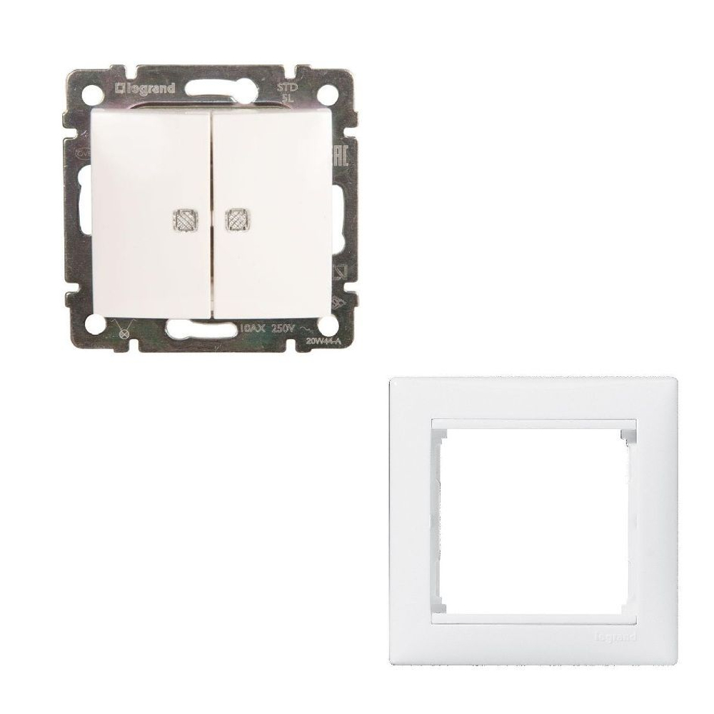 Legrand выключатель 4428 с рамкой 1 белый