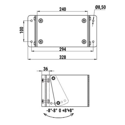 Транец выносной с регулировкой угла наклона для ПЛМ до 12 л.с. (10269399)