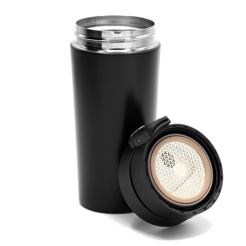 Термокружка Amatto, черный полуматовый