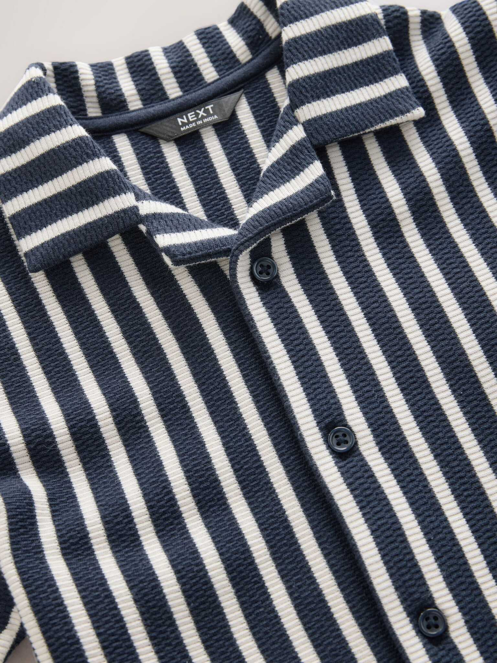 Рубашка с коротким рукавом для мальчика Next AG3-406, Темно-синий, Белый