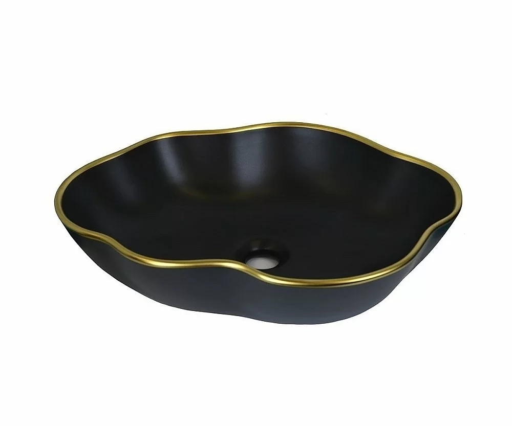 Раковина накладная Bronze de Luxe 50 1395 черная матовая