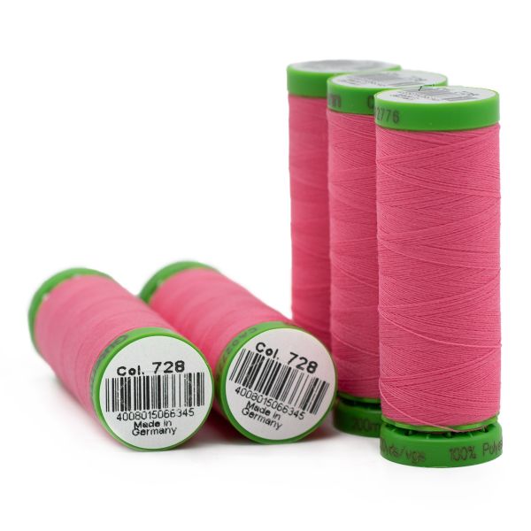 Нитки для тонких тканей Gutermann Extra Fine 150 (200 метров), 5 кат. | 728 французский розовый