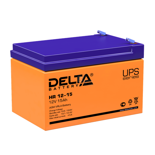 Аккумулятор Delta HR 12-15 (AGM)