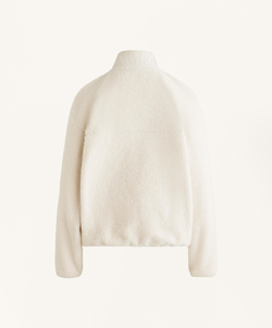 Oysho Легкая куртка-бомбер из искусственной овчины, экрю