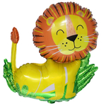 Шар Фольгированный Лев в джунглях (Желтый)