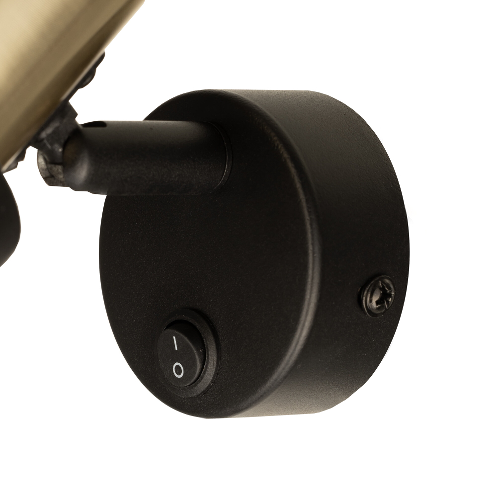 Citilux SAT CL505611 Спот поворотный с выключателем Чёрный+Золото