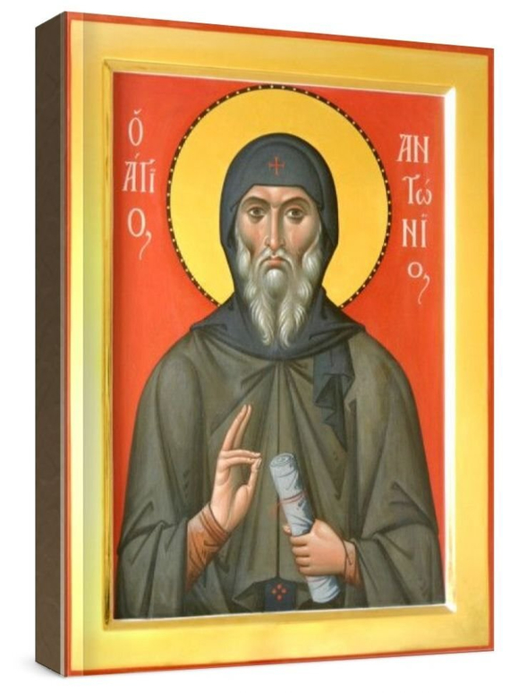 Антоний Великий (рукописная икона)