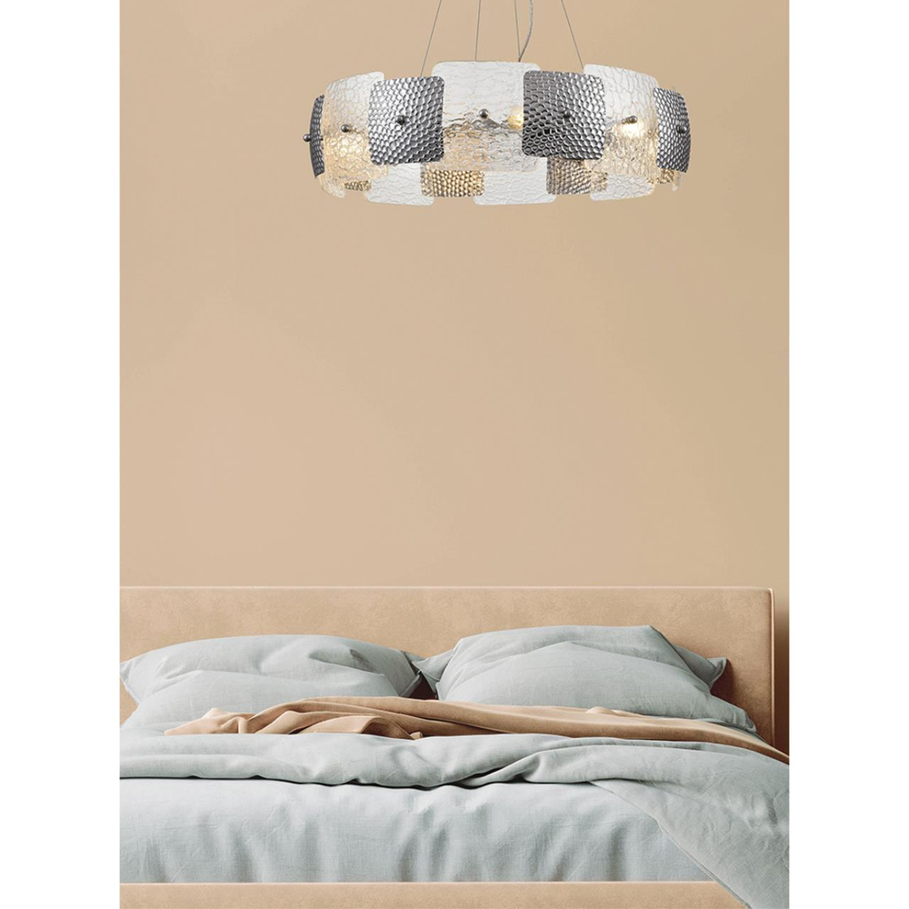 6588/8 MODERNI LN26 202 хром/тонированное стекло, металл/стекло Люстра подвесная E14 8*40W 220V LIBERTI