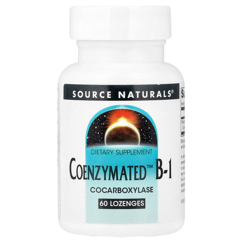 Source Naturals, Coenzymated™, витамин B1, 60 пастилок (13 мг в 1 пастилке)