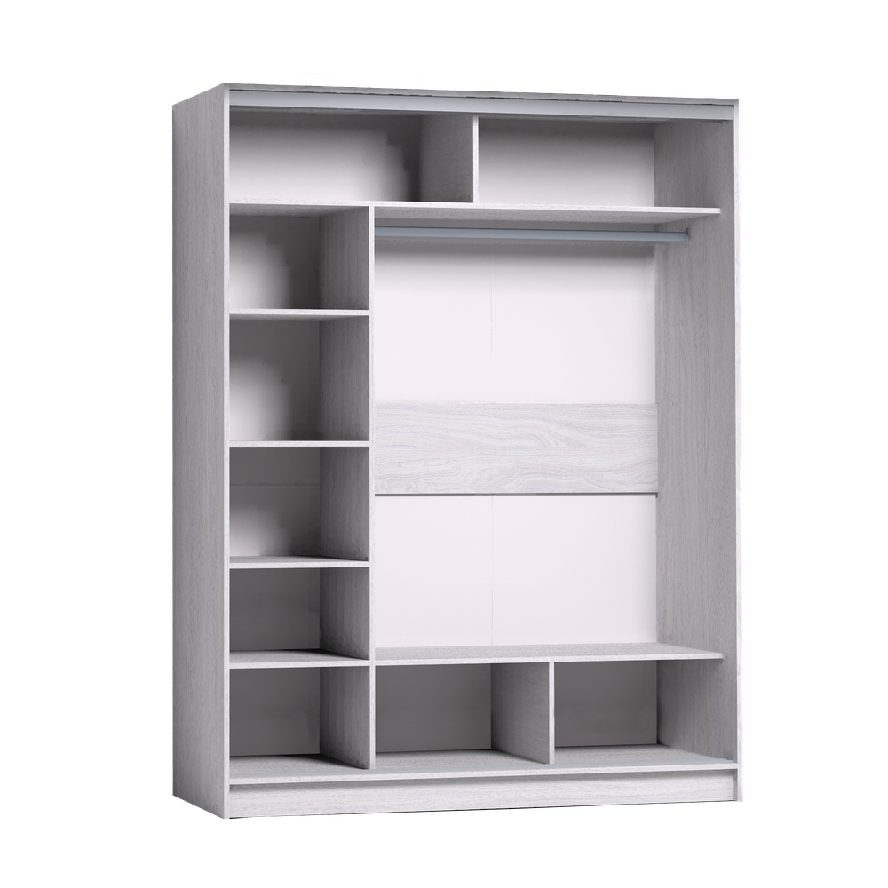 Шкаф-купе с зеркалом Strike 1600 Ясень Анкор светлый