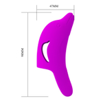 Лиловая вибронасадка на палец Delphini (Цвет: лиловый)