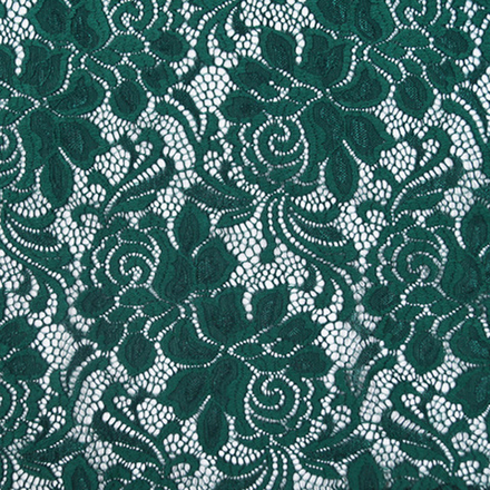 Кружевное полотно, 150 см, т.зелёный