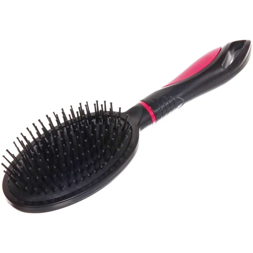 Расческа массажная «Kamila Beauty», овальная большая, цвет черный, 24см●