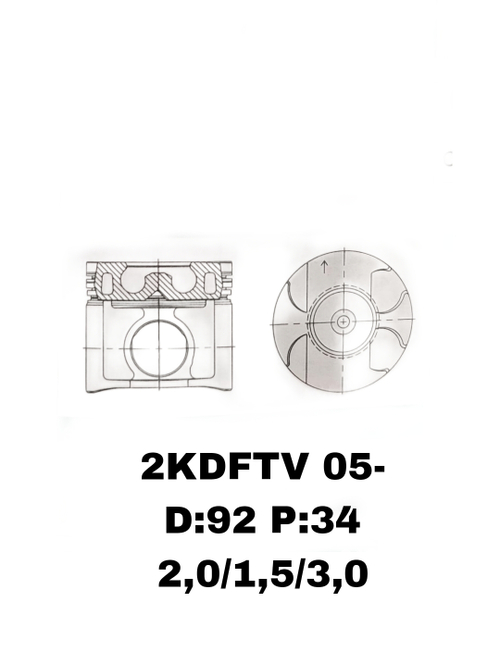 ПОРШНЯ 2KDFTV 05-
