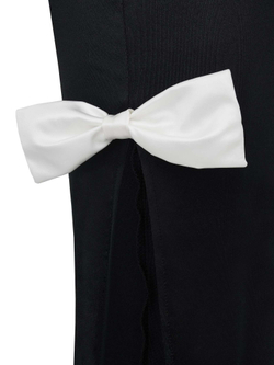 Платье длинное с разрезом и бантиком