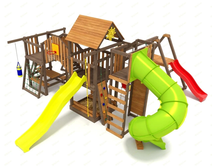 Детская площадка IgraGrad Панда Фани Мостик 2 с трубой 2,1м