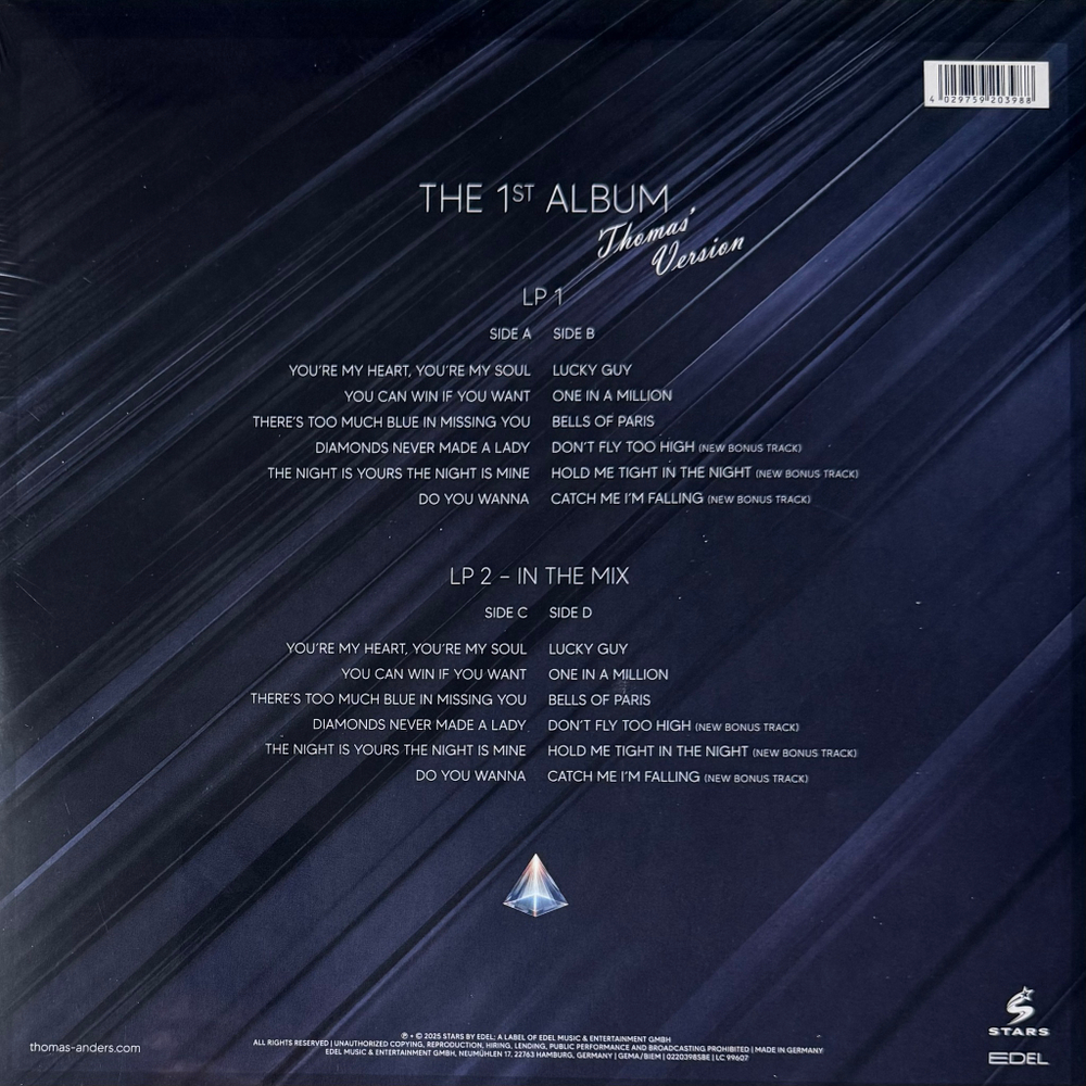 Виниловая пластинка Thomas Anders ‎– ... Sings Modern Talking - Let's Talk About Love 2LP