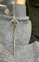 Кулон. Подвеска со стразами "Лучезарный узел" Цвет серебро