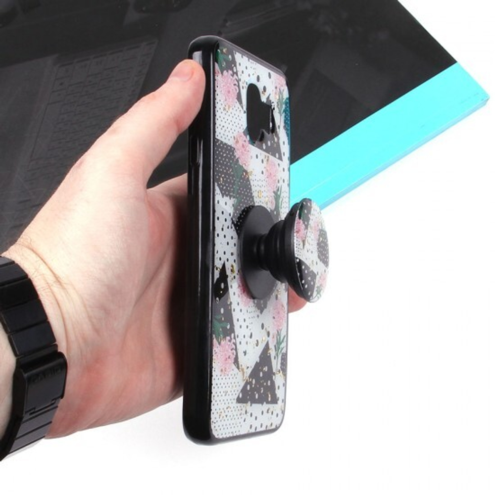 Чехол ТПУ с попсокетом для Samsung Galaxy J4 (2018), 010899