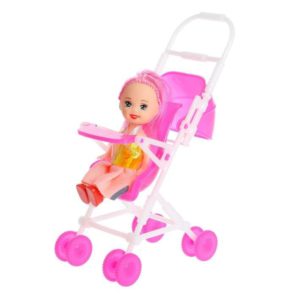 2021523/Кукла в коляске, 17*9,2*7,5 см/12