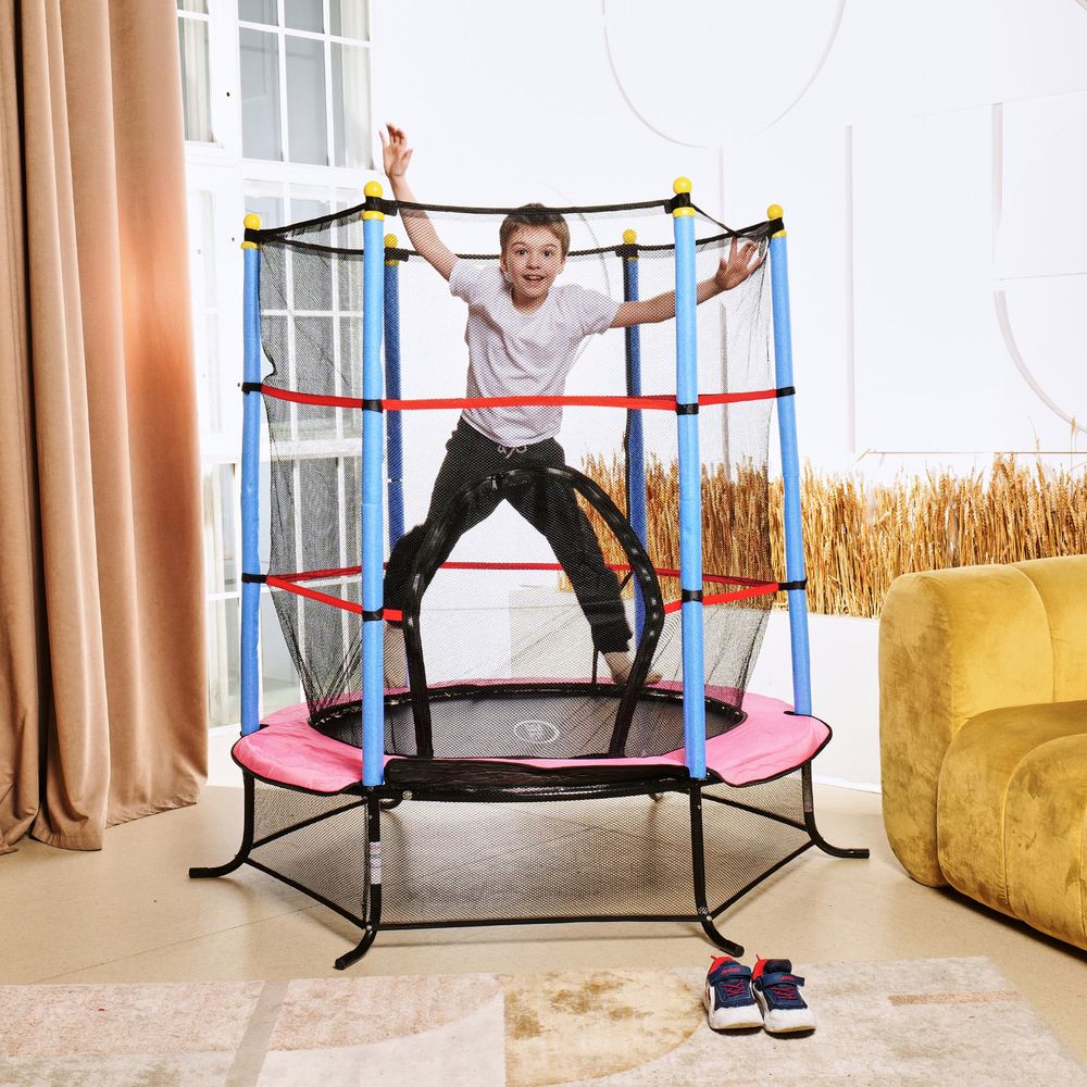 Батут детский DFC SMRKIDS 55&amp;quot; с сеткой, PINK