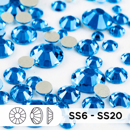 Стразы mix ss6-ss20 Capri Blue