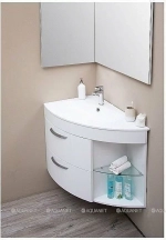 Зеркало De Aqua Трио Люкс 90 L/R белый