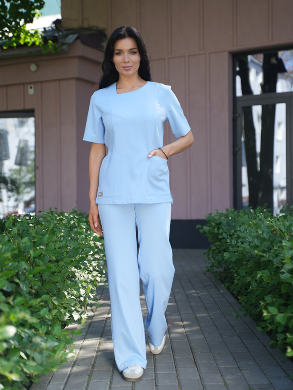 Костюм медицинский женский | Бл-385+Б-137 либерти люкс