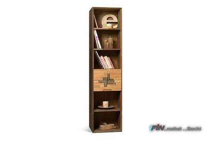 арт. 5061 ДУБ Полка Стеллаж "Irving Design" 6 (с ящиками) ШхВхГ: 425х1940х320