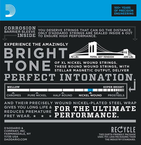 Струны для электрогитары 10-52 3шт D'ADDARIO EXL140-3D