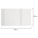 Обложка ПП 300х580 мм для учебников, тетрадей А4, контурных карт, ПИФАГОР, универсальная, 100 мкм, штрих-код, 229367