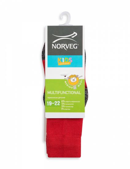 (9MU) Термоноски детские Norveg Multifunctional - сохраняют тепло, отводят влагу