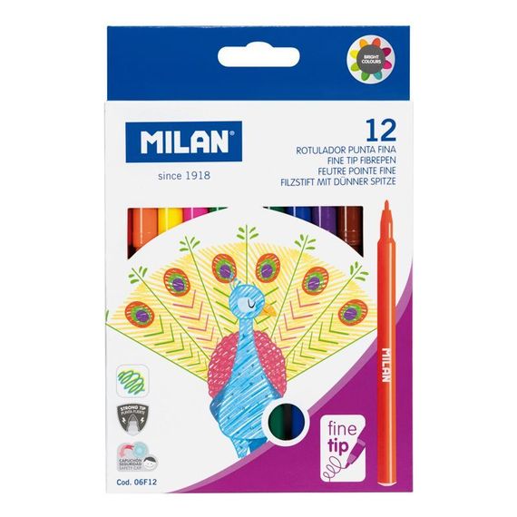 Flomaster \ Фломастер \Box 12 water-based mılan fıbrepens
