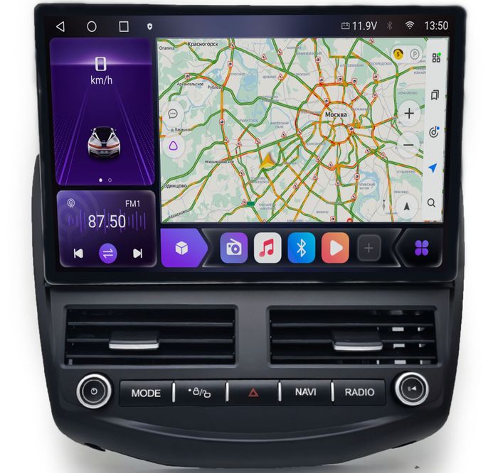Магнитола для Ford Focus 3 2011-2019 - Kuberg KP-F1301-S10 монитор 13" 2K QLED, Android 12, Быстрая, CarPlay, 4G SIM-слот