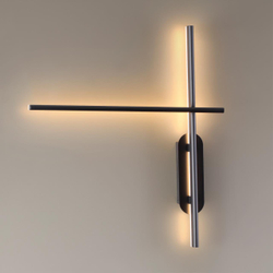 3890/20WLP L-VISION ODL20 310 черный/металл Настенный светильник LED 3000/3800/4800K (перекл. ч/з тумблер) 21W 220V RUDY