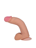 Телесный фаллоимитатор на присоске F&F BEST COCK 7 - 20 см. (Цвет: телесный)