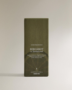 Zara Home BERGAMOT & SANDALWOOD SCENTED REED DIFFUSERS — ароматический диффузор с тростниковыми палочками, Бергамот и Сандал, 195 мл