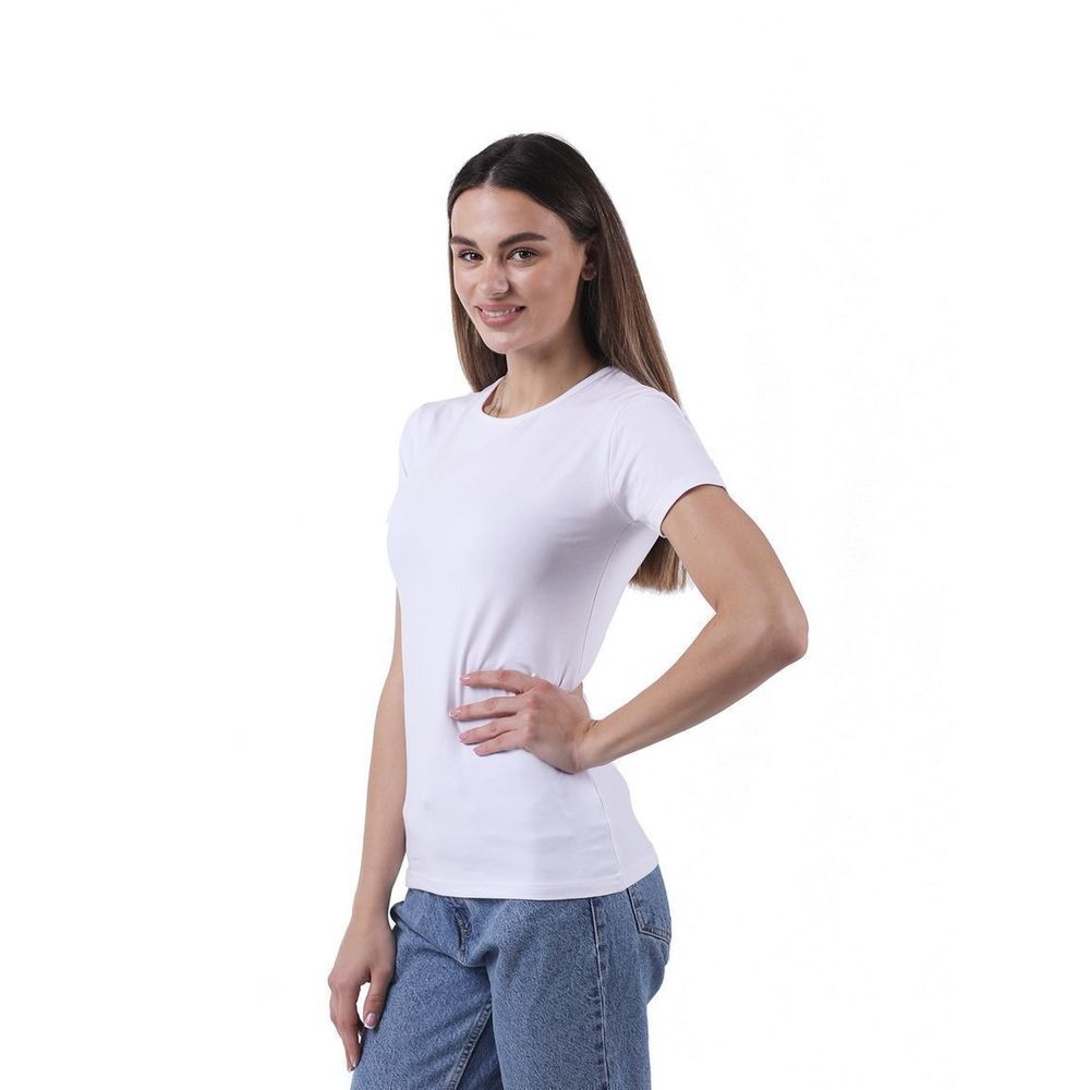 Женская футболка белая Sergio Dallini SDT651-1