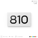 Номер на дверь 810, табличка на дверь для офиса, квартиры, кабинета, аудитории, склада, белая 120х70 мм, Айдентика Технолоджи