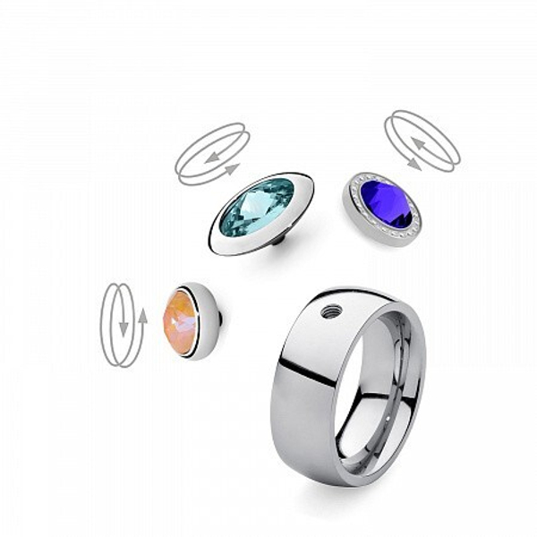 Кольцо - База Qudo Basic big silver 16.5 мм 627001 S размер 16,5