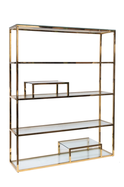 Стеллаж Garda Decor прозрачный-золотой GY-SH8005GOLD