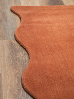 Ковер из шерсти over horizon терракотового цвета из коллекции trendy ruffles, 120х180 см