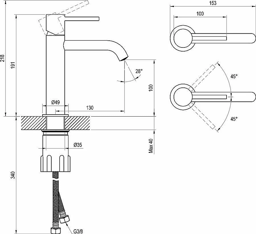 Смеситель для раковины Ravak Espirit X070236 белый вильвет