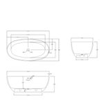 Ванна из искусственного камня ABBER Stein AS9641-1.5 белая матовая