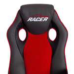 Кресло RACER GT new кож/зам/ткань, металлик/красный, 36/08