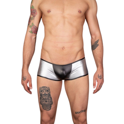Мужские трусы хипсы серебристые с черной вставкой Cosmos Colors MR30_BS