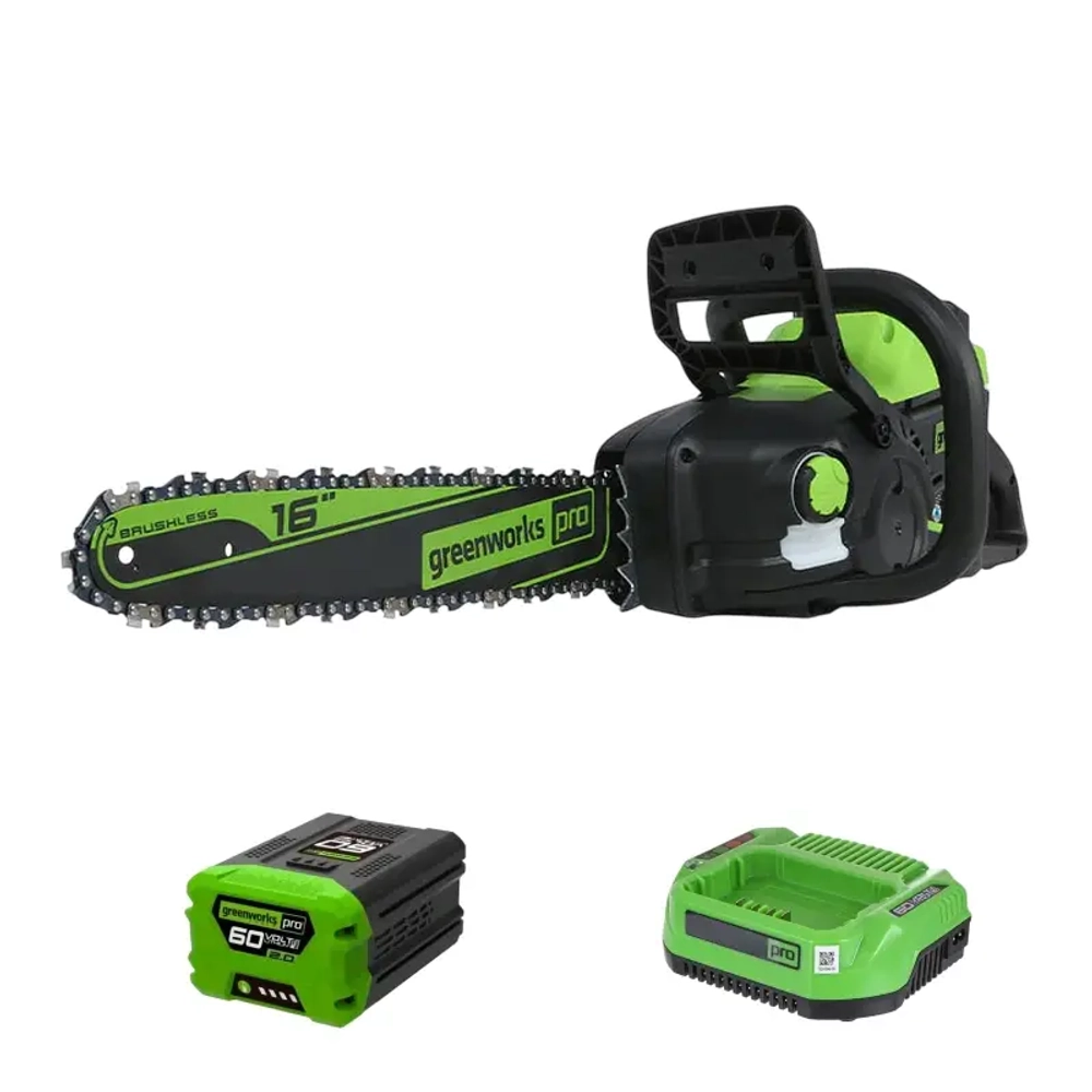Аккумуляторная цепная пила Greenworks GD60CS25K2 (1 x 2 Ач, ЗУ) 2008907UA