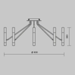 Потолочная люстра Maytoni VIGO MOD620CL-16B