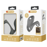 Серая насадка для пениса с вибростимуляцией (Цвет: серый)