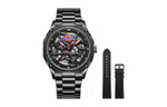 Dickies Creator Collection Emperor Cool Fit Wrist Watch Mechanical Movement Silicone Strap Skeleton Dial Men"s Watches